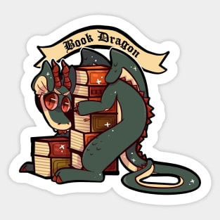 Book Dragon Sticker